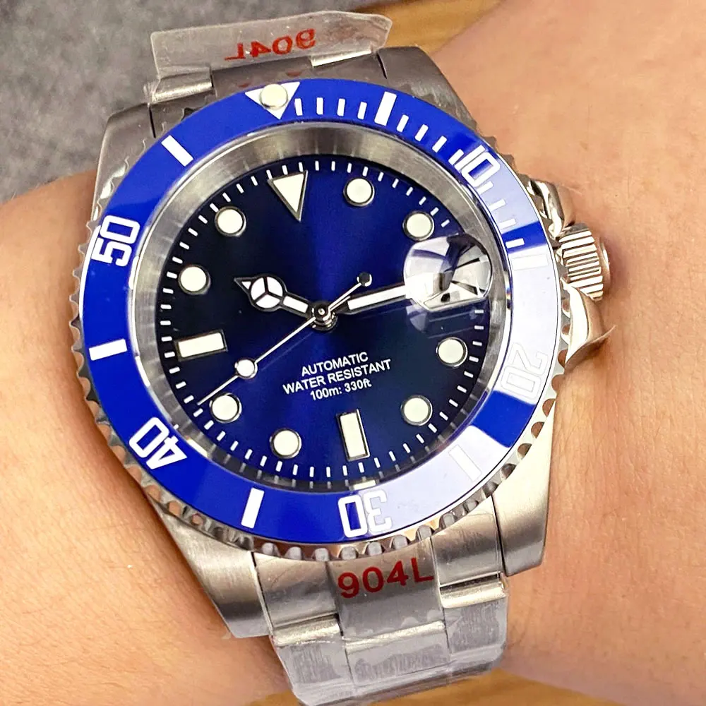 200m Waterproof Miyota8215 Automatic Men Watch Diver Watches 40mm Mechanical Movement Luminous Jubilee Strap Glide Lock Buckle image 3