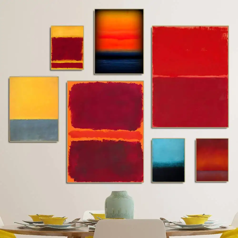 Mark Rothko Canvas Whitepaper Poster HD Quality Poster Wall Art Painting Study Room Wall Decor