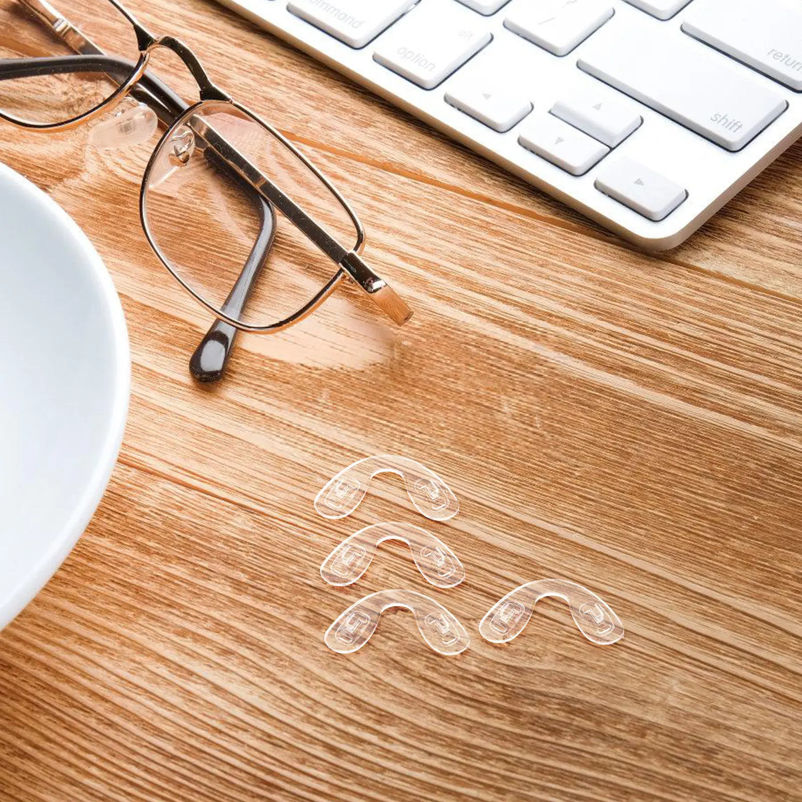 

Набор из 6 силиконовых U-образных прозрачных накладок для носа, сменные, для надежной фиксации очков, легкие, комфортные, для ежедневного использования