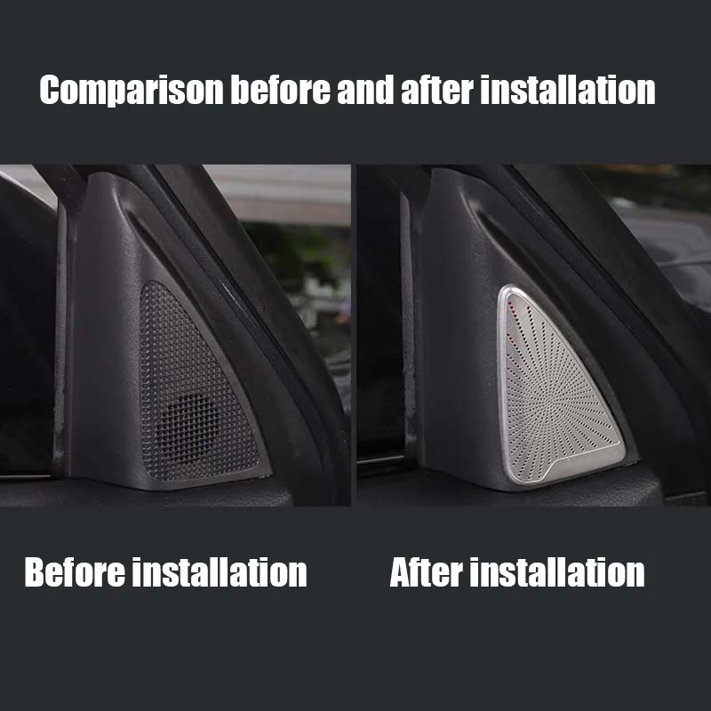 For Hyundai Palisade 2019 2020 2023 A-pillar horn cover Aluminum alloy cover Interior trim sticker Audio panel