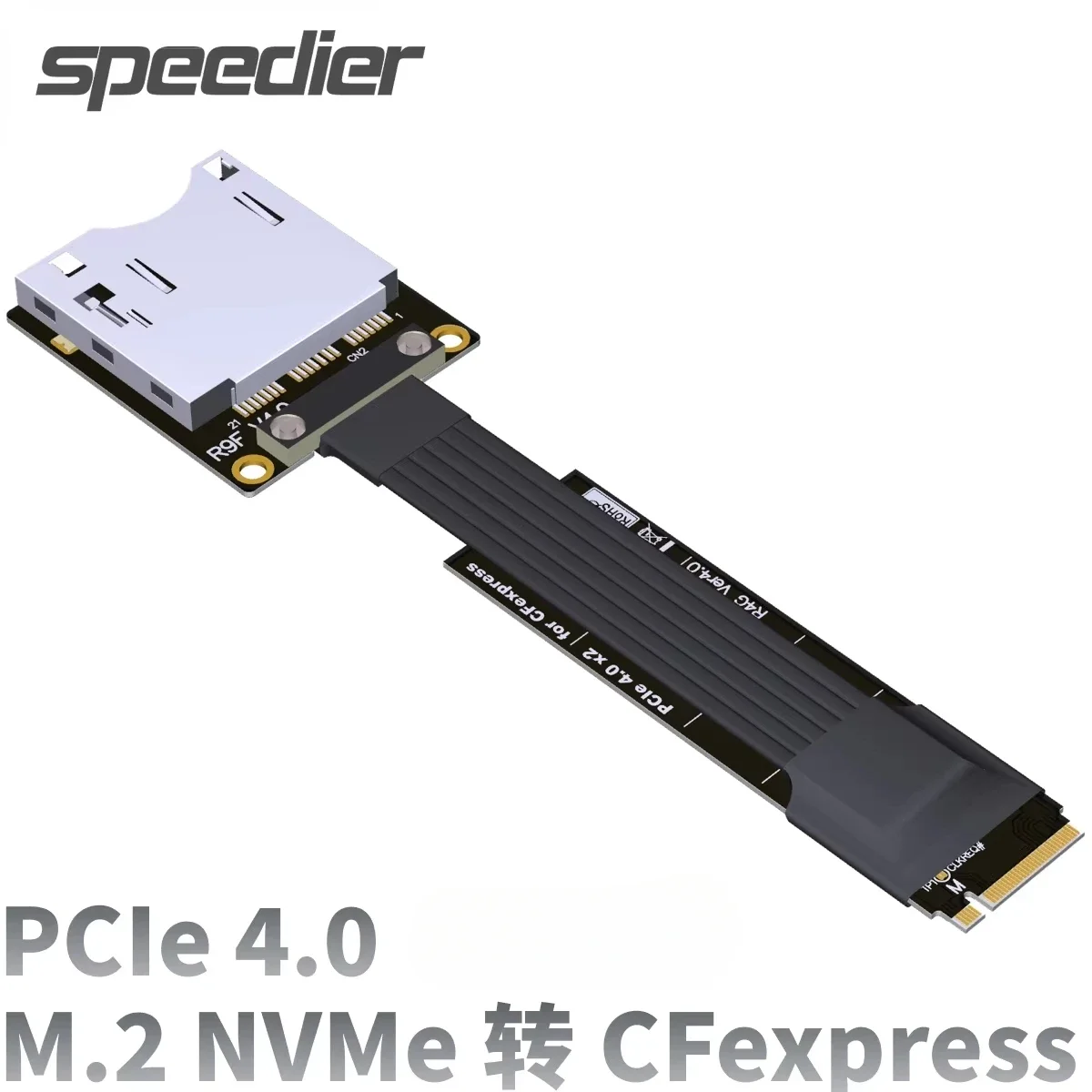 Full Speed M.2 NVMe 2280 KeyM SSD To CFexpressB PCIe 4.0 Gen4x2 Extension Cable For Canon R5 Nikon Z6Z7 XBOX Memory Card Adapter