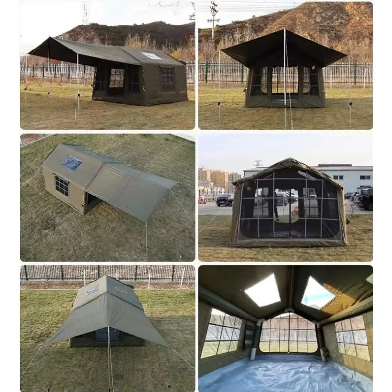 2026 9.0 Green Air Tent For 4-6 Person Family Inflatable Outdoor Camping Tent With Free Flysheet