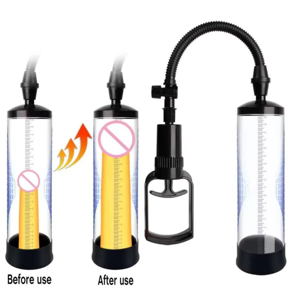 مضخة تكبير القضيب الفراغية القوية للرجال ، لعبة جنسية ، موسع القضيب اليدوي ، زيادة الطول والصلابة ، منتج الاستمناء للبالغين
