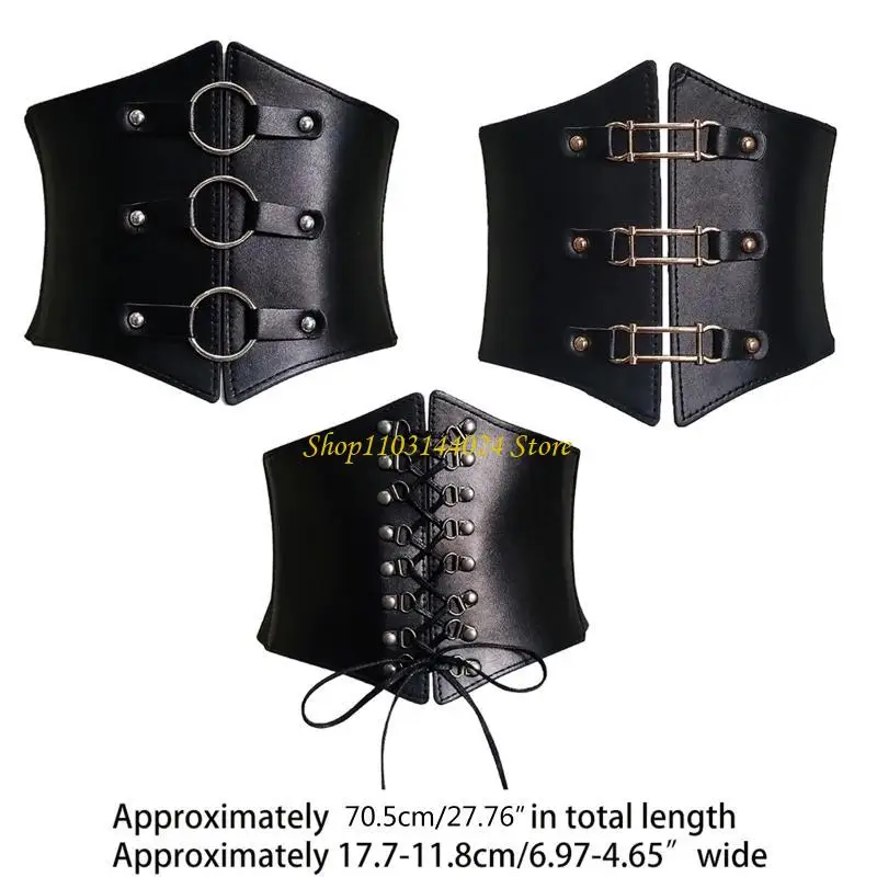 N5KE Corset Tops للنساء لارتداء الخصر مقطع ضمادة Hiphop Rock ملهى ليلي مثير
