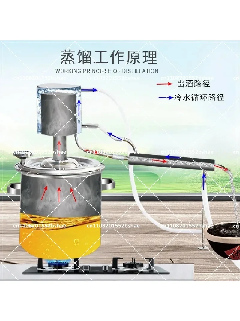 Food Grade Stainless Steel Home Wine Distiller Complete Set Small Brewing Machine for Homemade Distillation Kit