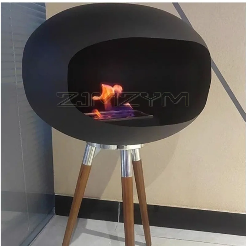 Freestanding Fireplace Real Fire Heater Indoor Outdoor Decorative Bio Alcohol Fireplace Easy to Move and Place Freely view 4