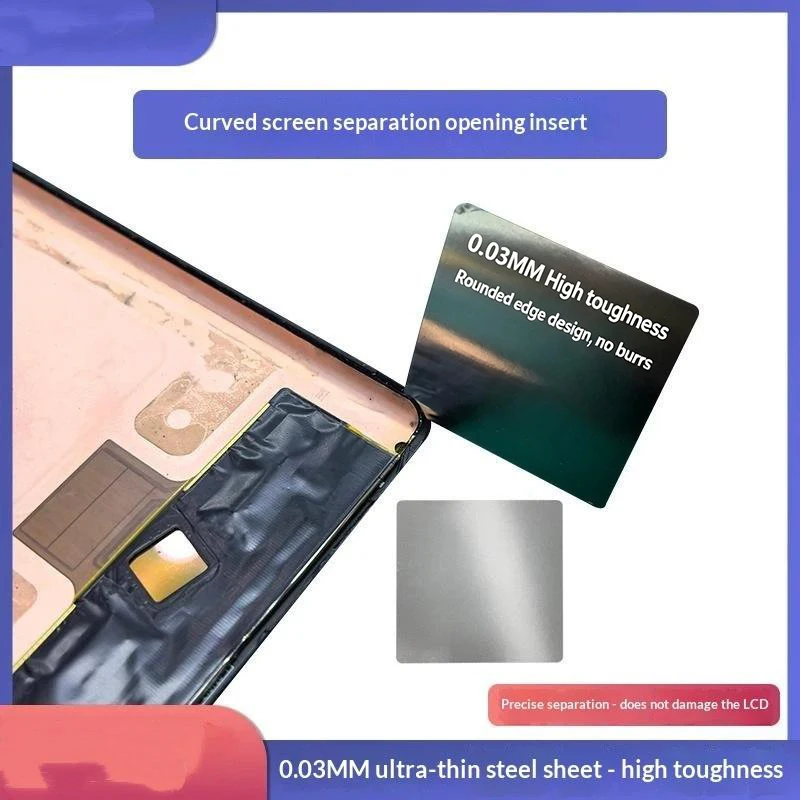 0.03mm Ultra Thin Reusable Stainless Steel Opening Metal Pry LCD Screen Disassembler For Phone Repair Tools Set