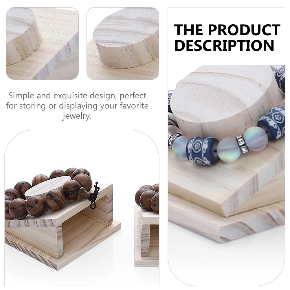 1Pcs Jewelry Display Stand Natural Wood Design Bracelet Holder for Christmas Birthday Decorations Bracelet Display Holder