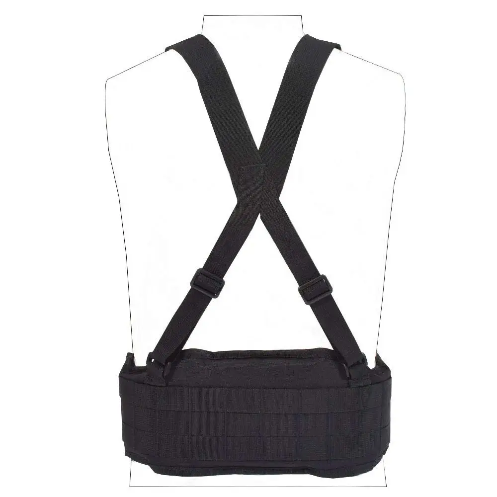 Tactical Waist Belt with X-Shaped Suspenders Free Straps Combat Padded Molle Belt For Duty Belt Harness Combat Readiness Str