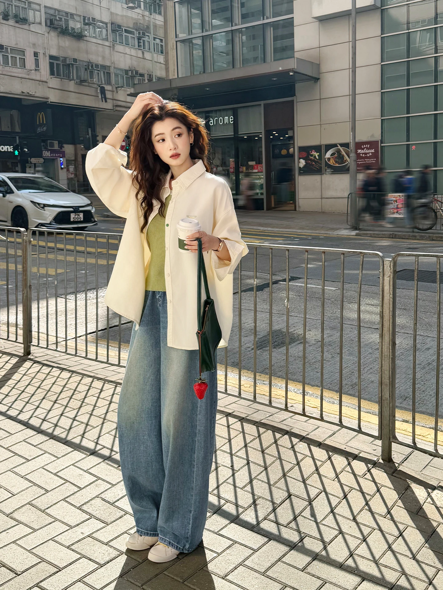 

Summer New Loose Casual Long Sleeve Shirt Coat Embroidered Letter Design Light Beige Women's Fashion Comfortable Fit Outerwear