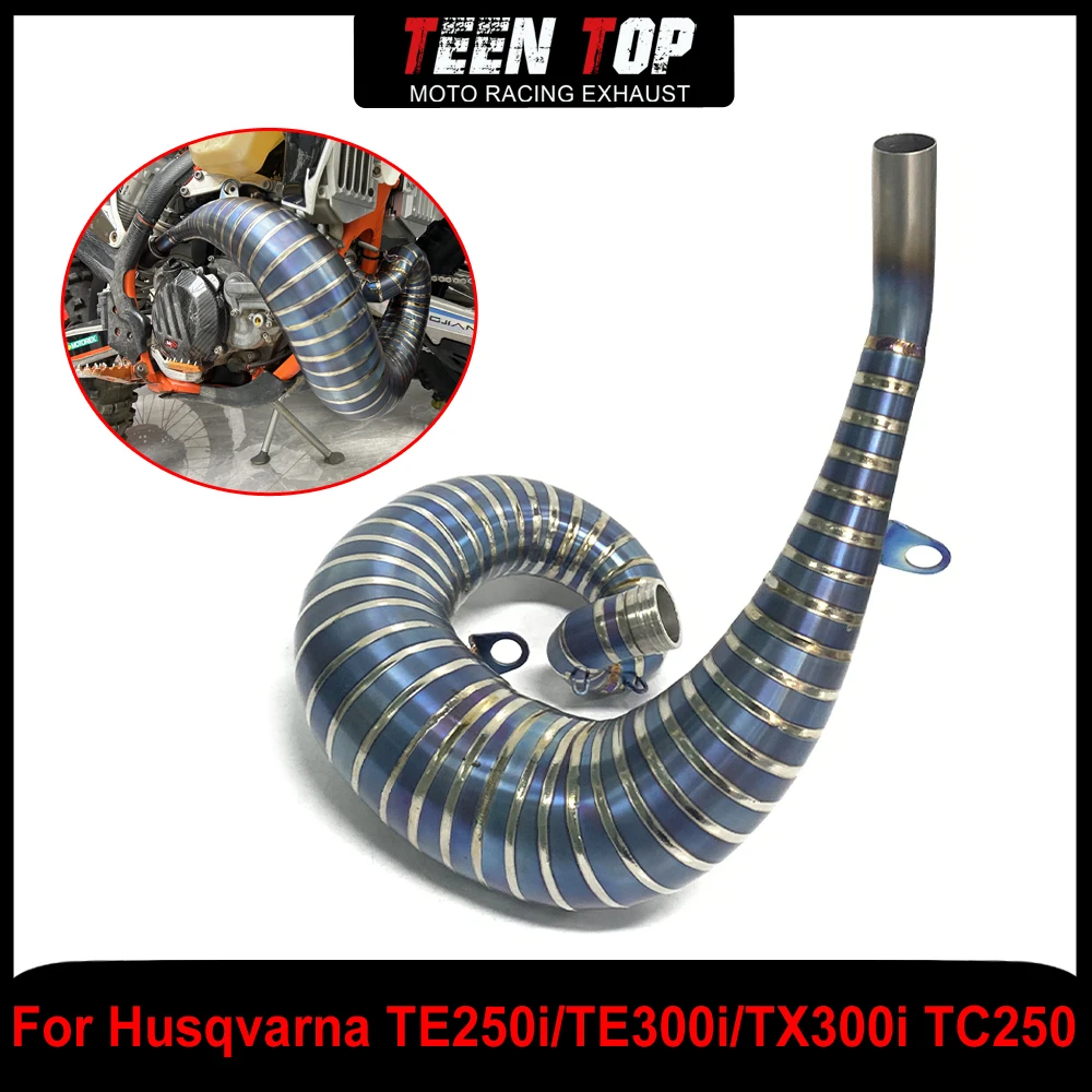

For Husqvarna TC250 TX300 TE300/TE250 Exhaust Header Pipe Titanium Alloy Offroad Bike Connect Tube For KTM 300 XC-W 250 XC TPI