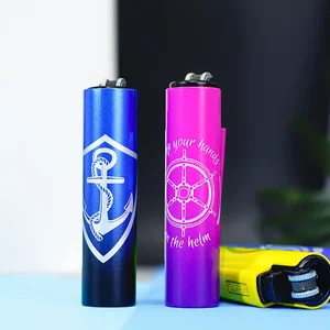 ماكينة قص قابلة للنفخ محمولة للرجال ، ملاحة متدرجة ، عجلة طحن معدنية ، لهب مفتوح ، نمط مرح ، هدية صغيرة أفضل 12 ماكينة قص أخف مبيعات - رقم 9