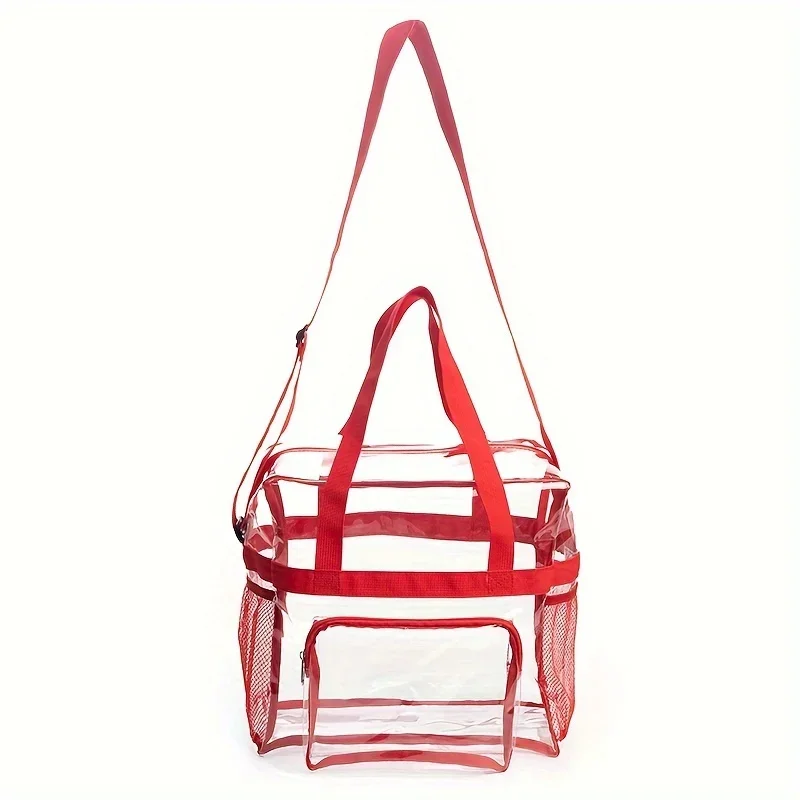 Portable PVC Travel Bag with Large Capacity and Transparent Design for Easy Organization and Washing