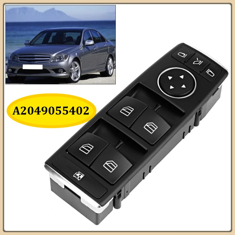 A2049055402 Car Power Electric Window Master Control Switch for Mercedes-Benz W204/W212/C207/A207/X204 C/E/GLK-Class 2008-2017
