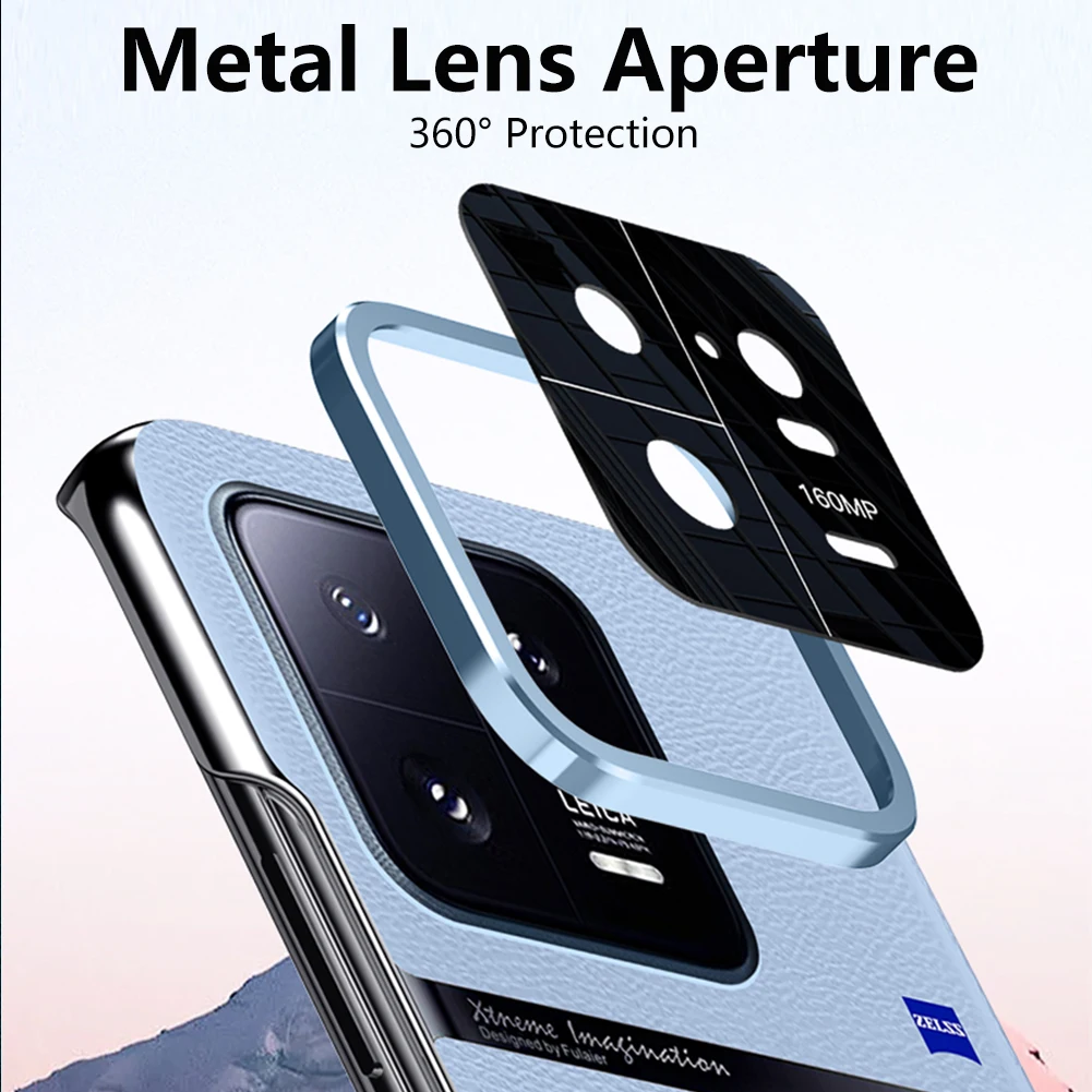 Original MI13 Hard PC Capa For Xiaomi 13 Pro Case luxury Leather shockproof Plating Cover For Mi 13 Mobile Phone Back Funda