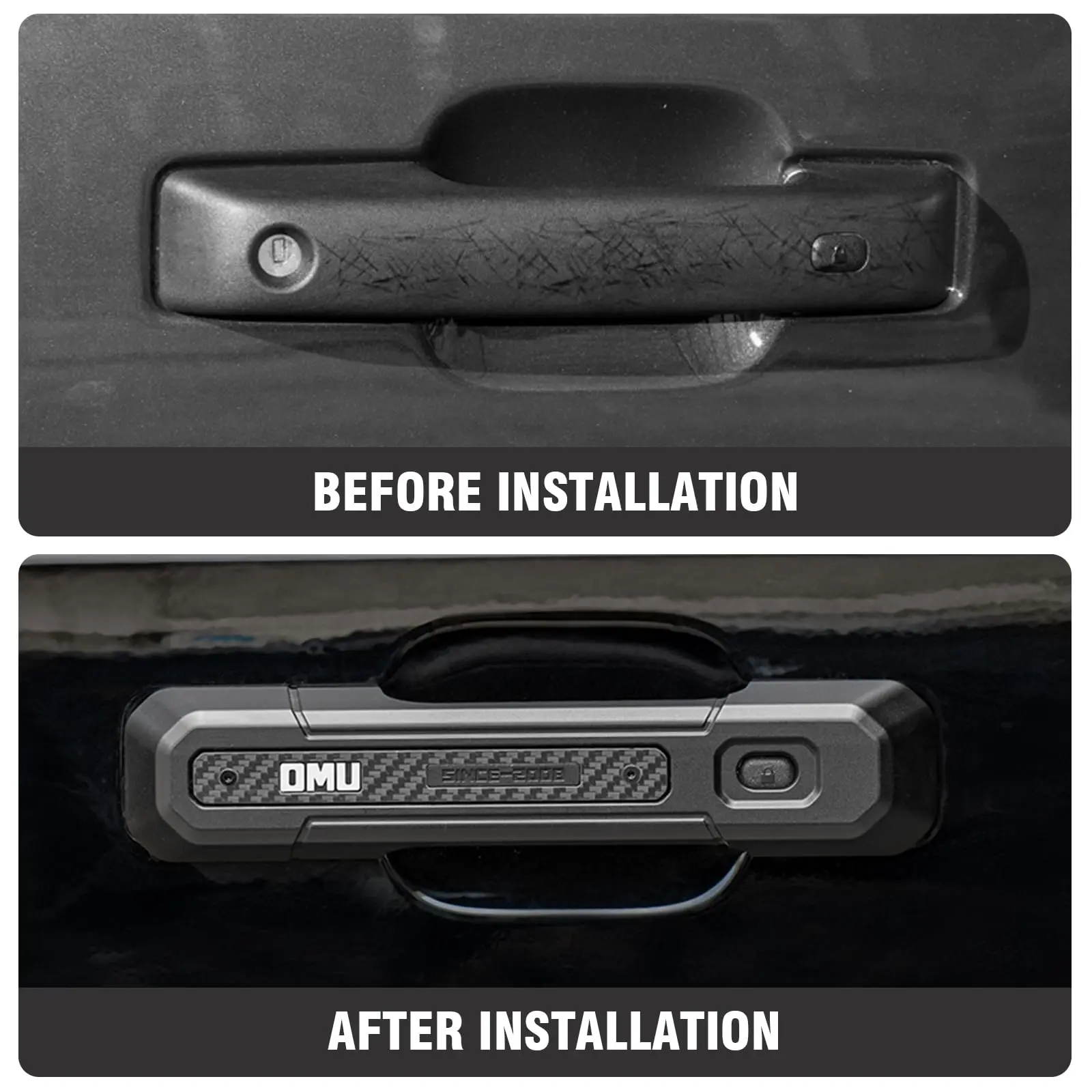 OMU 4x4 manija de puerta de aluminio y cubiertas protectoras de manija de puerta trasera para Ford Bronco / Bronco Raptor 2021-2025 accesorios exteriores