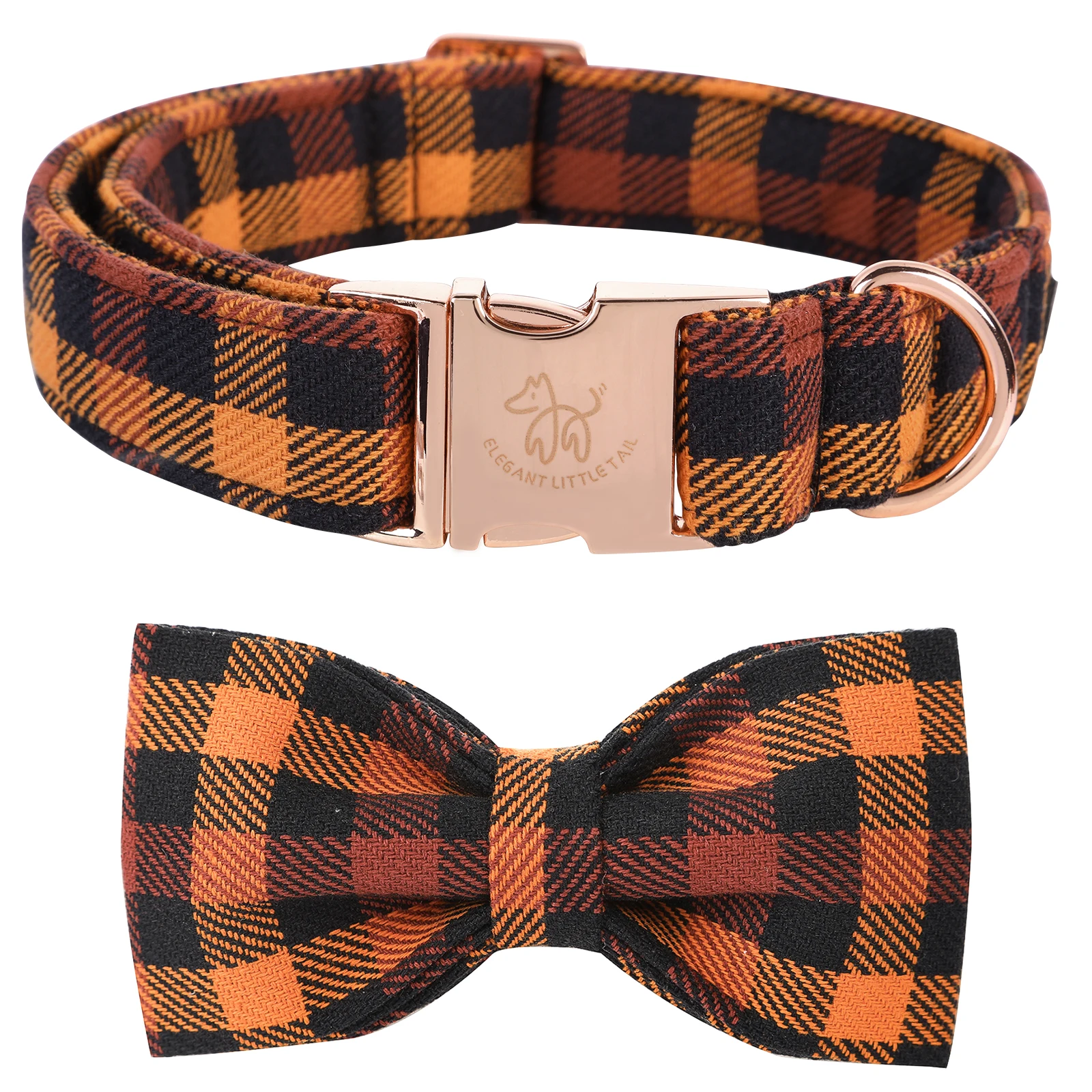 

Elegant little tail Fall Dog Collar with Bow Bowtie Dog Collar Adjustable Fall Dog Collars for Small Medium Large Dogs