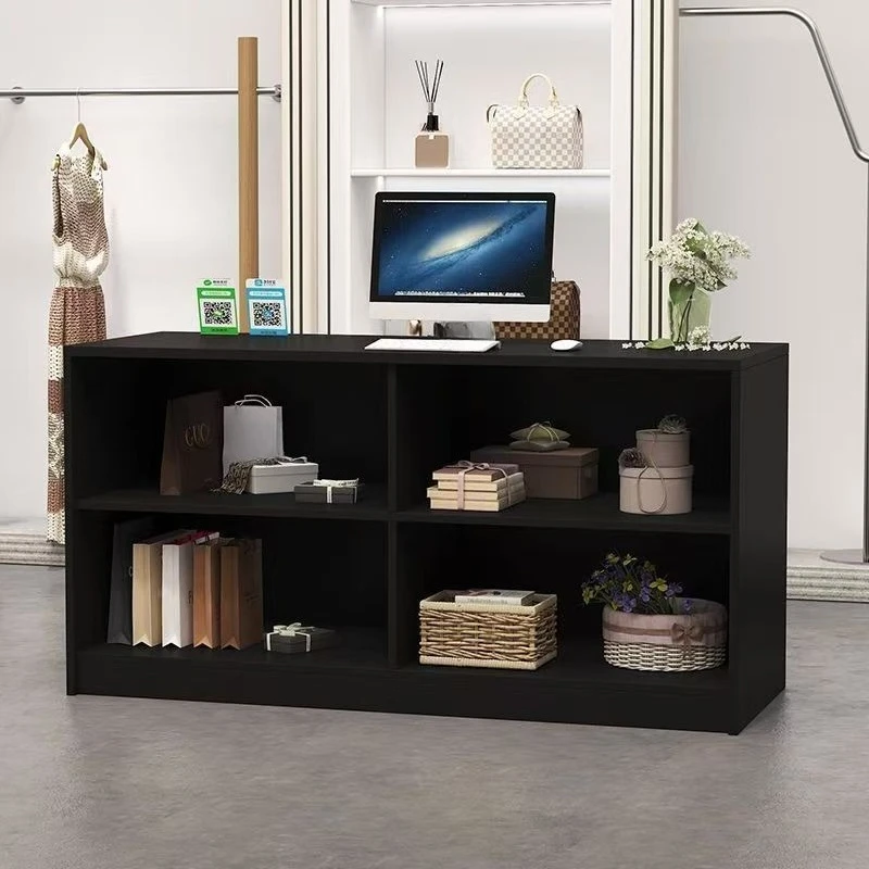 Small Front Reception Desk Multifunctional Checkout Counter Table, Retail Display Stand for Clothing Store Beauty Salon Office - view 2