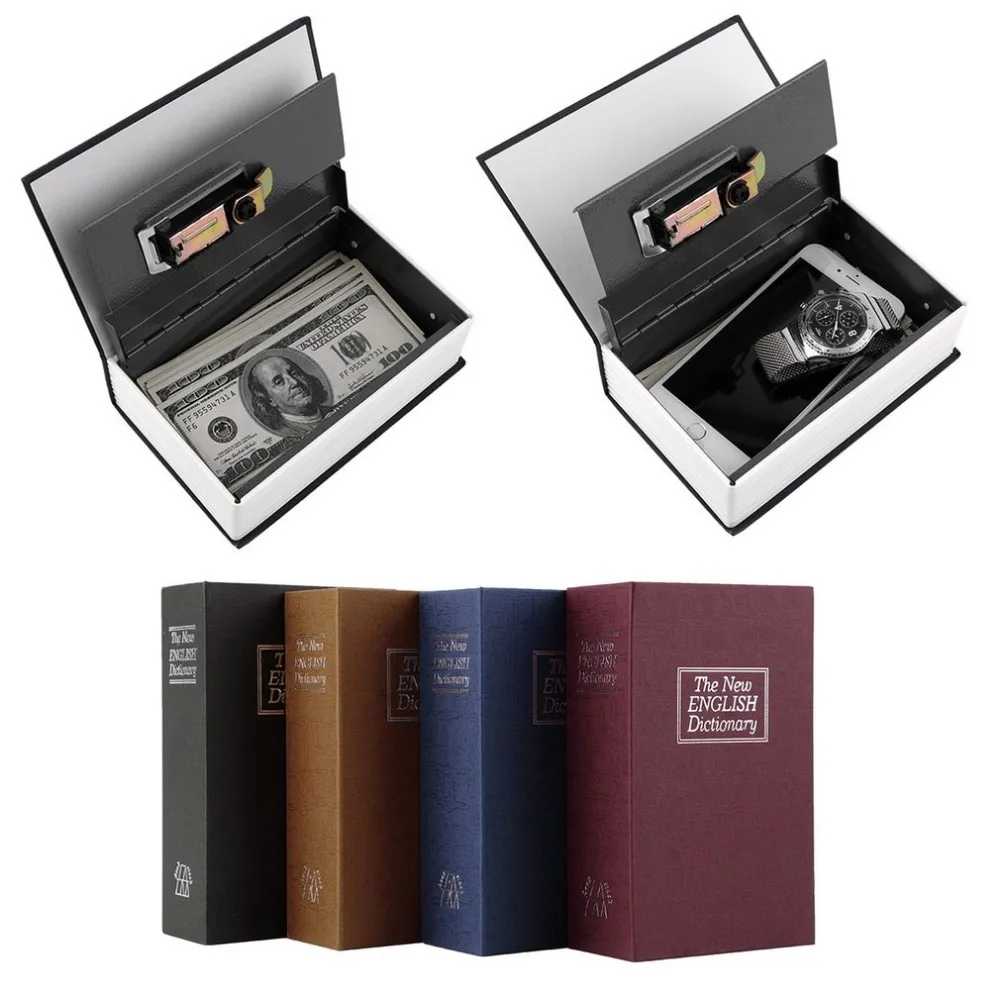 Hot Dictionary Safe Box Cash Money Coin Storage Box Book Money Secret Security Safe Lock Jewellery Key Locker For Christmas Gift