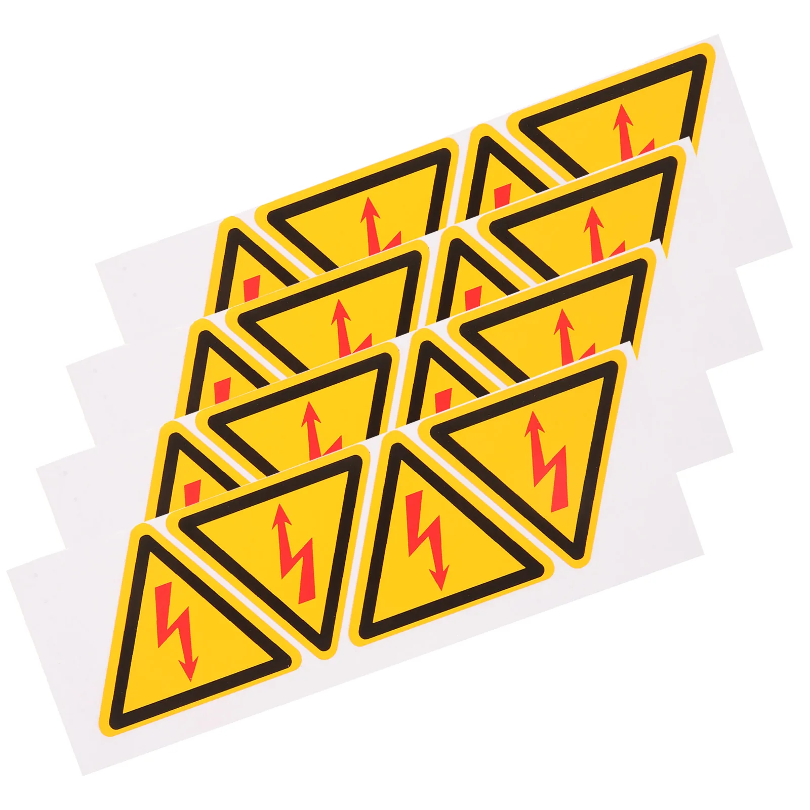 4pcs Electric Shock Warning Stickers High Voltage PVC Self Adhesive Electrical Panel Labels Safety Signs Traffic