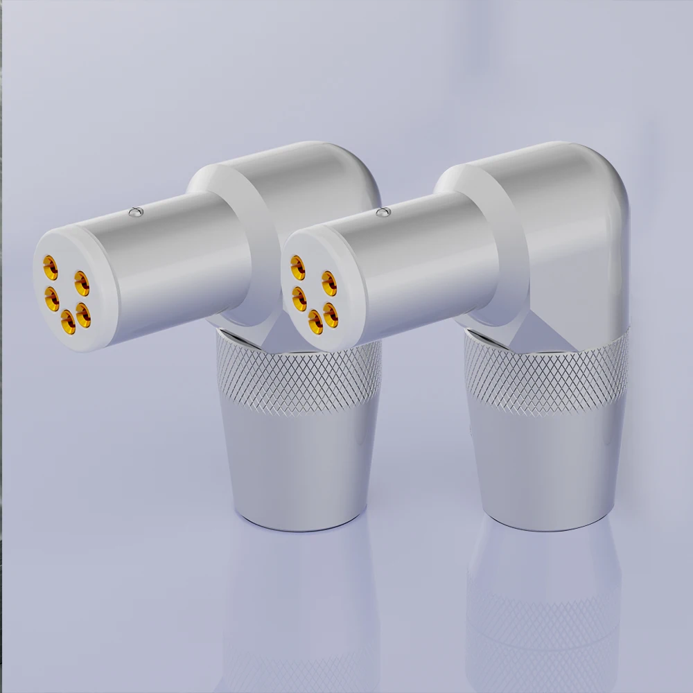 Monosaudio-enchufe giratorio DI91G, Conector de vinilo hembra 5 DIN, chapado en oro, conector de tonear en ángulo recto