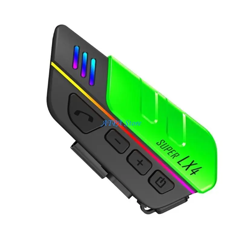 

U13C Interphone Bluetooth-compatible Intercom Communication Headset Waterproof Earphone with Voice Assistant