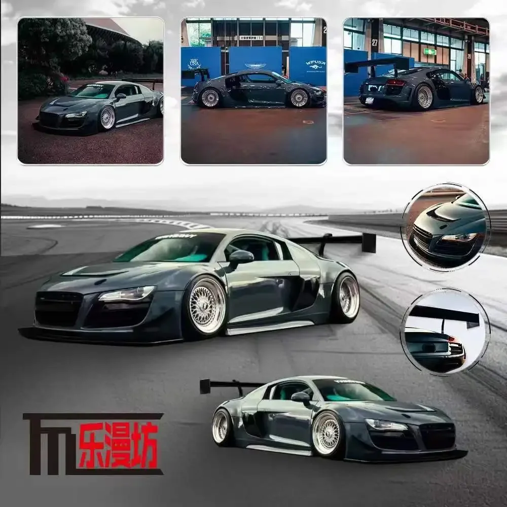 

**Предзаказ ** Литая под давлением модель автомобиля LMF 1:64 R8 LMS ULTRA Grey