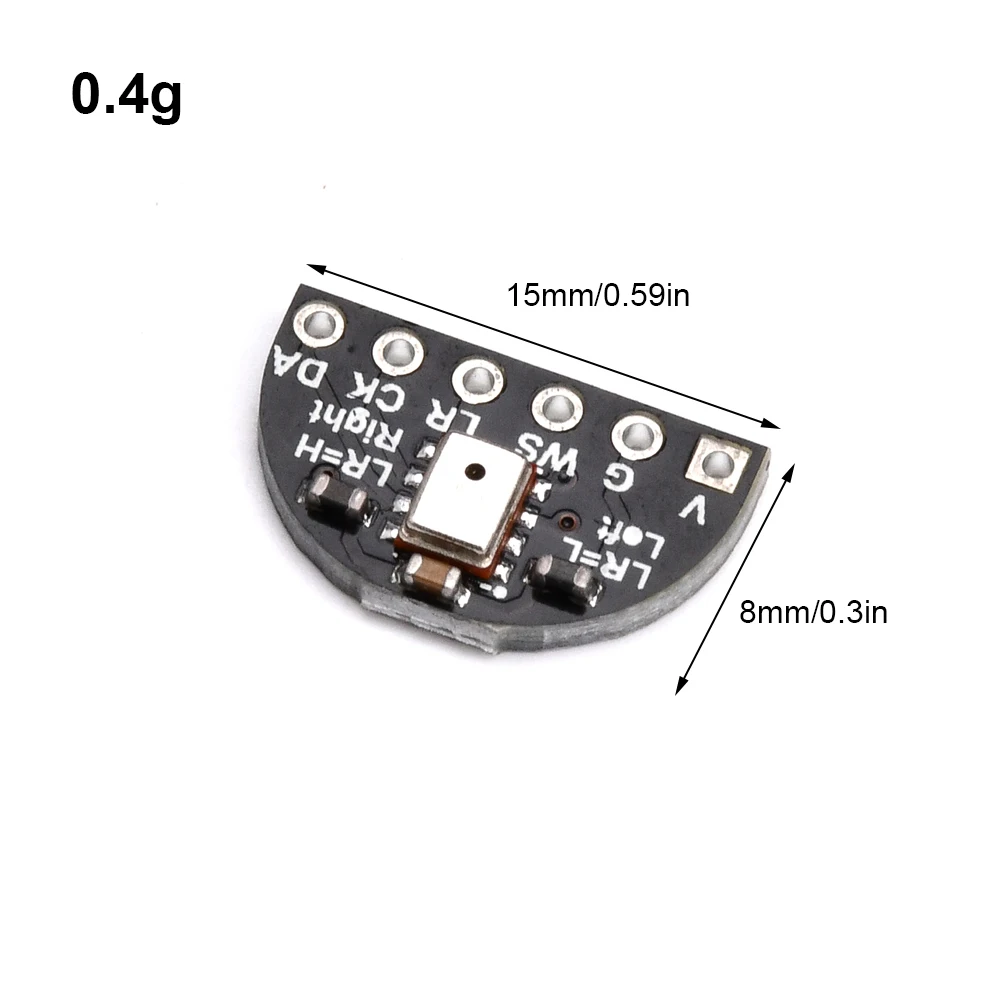 Modulo microfono singolo ad alta sensibilità, interfaccia I2S, basso rumore, può essere dotato di scheda di sviluppo nera con Pin Array