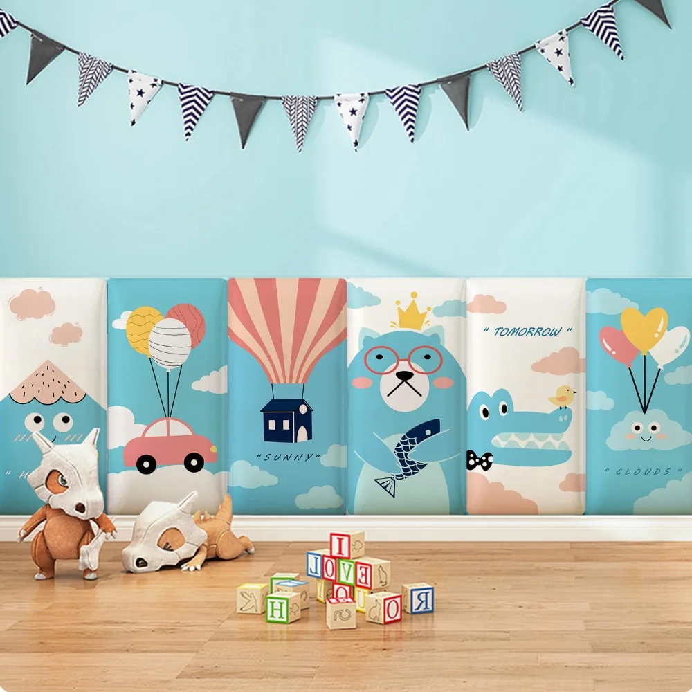 Good Night, Little Bear Children's Room Self-adhesive Wall Sticker Waterproof and Moisture-proof Bed Circumference Wallpaper