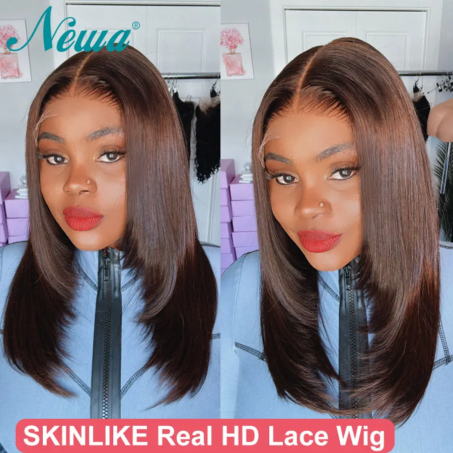 

Newa Hair Straight 5x5 HD Lace Closure Wig Glueless Wig Human Hair Ready To Wear Wigs Layered Cut 13x6 hd Lace Frontal Wigs 13x4