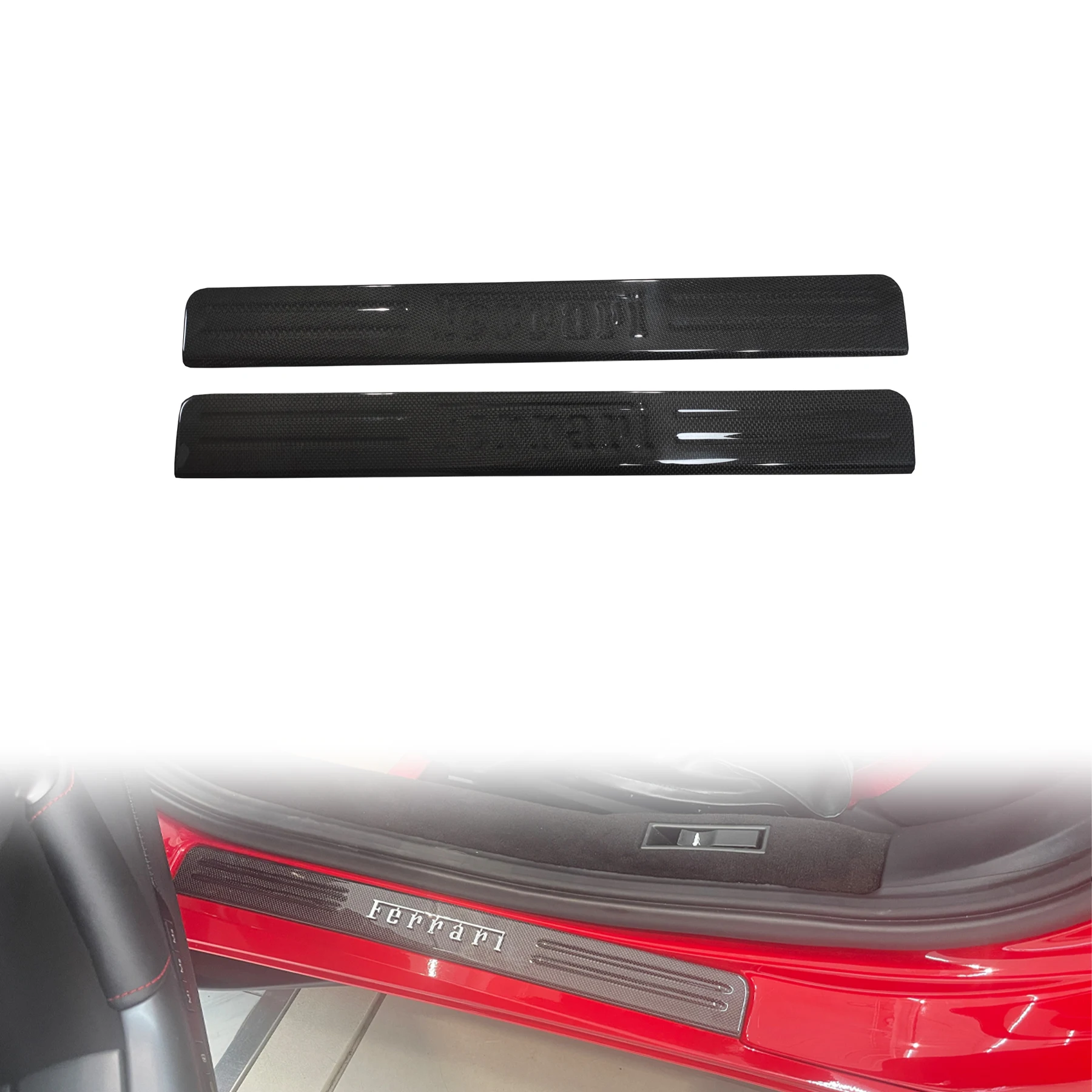 

Feari F8 Auto Parts OEM Style Dry Carbon Fiber Automotive Accessories Car Welcome Pedal for Ferri F8