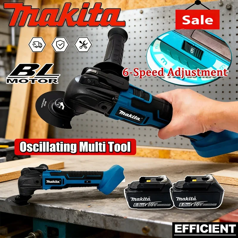 

Makita 20000OPM Electric Saw Woodworking Power Tool 600W Oscillating Multi Function Tool Trimmer Cutting for 21V 18V Battery