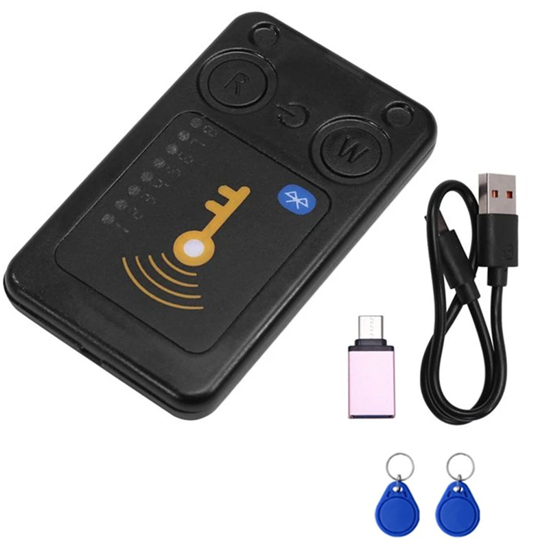 RFID Smart Chip Reader ISO14443 Key Detection EM125KHZ IC 13.56Mhz Badge Decode RFID Emulator With Clone Card Support