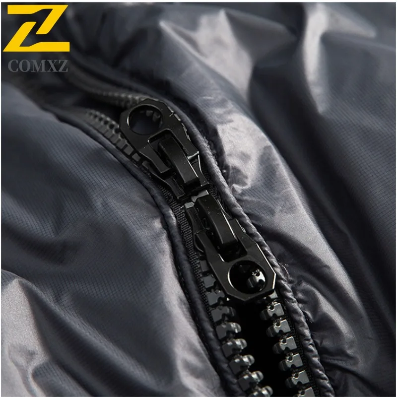 COMXZ Men Puffer Jacket 2025 Unisex Versatile Ski Street Lightweight Loose Travel Cotton-Padded Jacket Warm Snow Winter Jacket