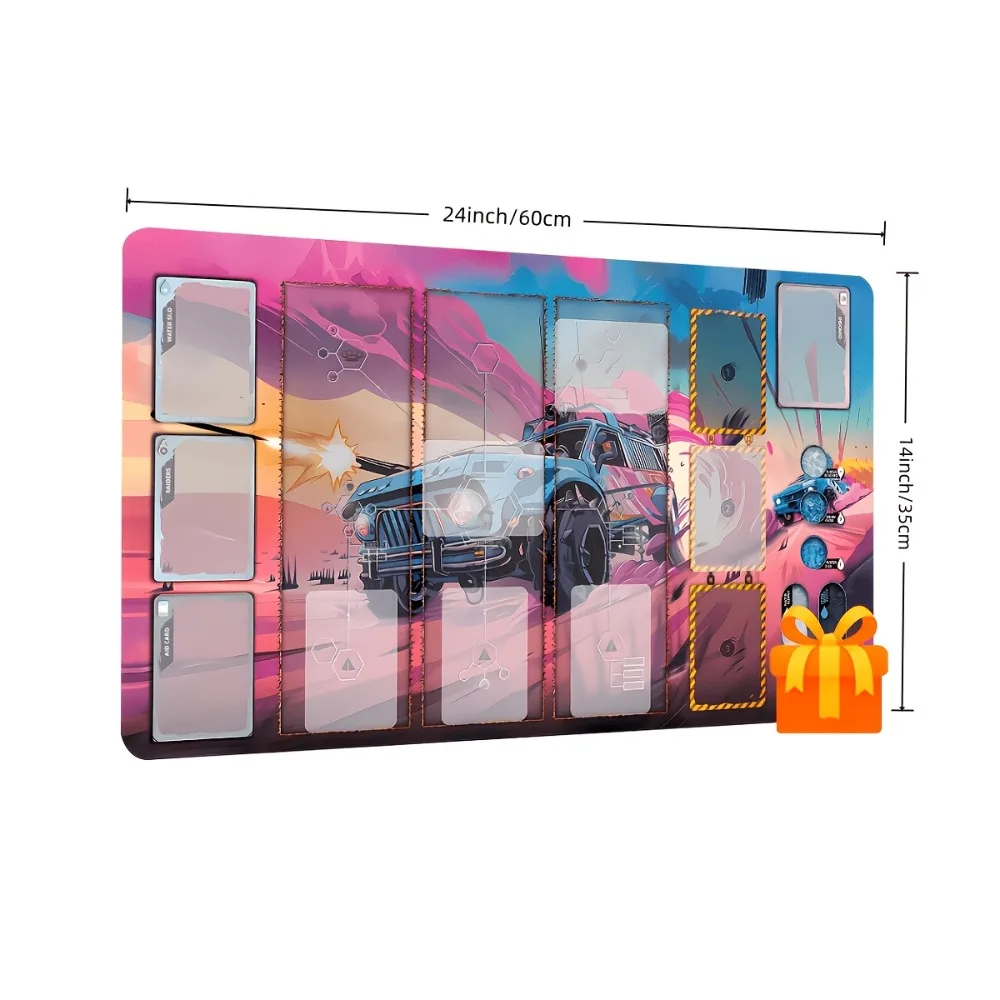 Radlands card game, featuring Zone cards, a card game designed for gameplay on a table desk accessories tapis de souris