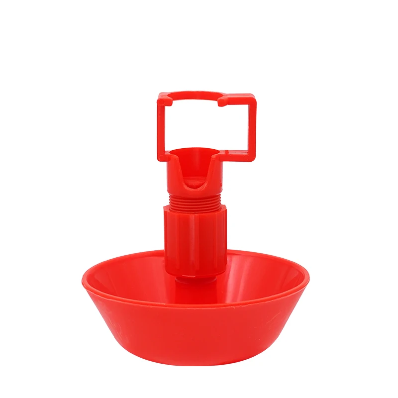 10sets Automatic Chicken Water Hanging Cups Nipple Drinker Bird Coop Chicken Red Waterer Hanging Cup Poultry Farm Drinker Tools