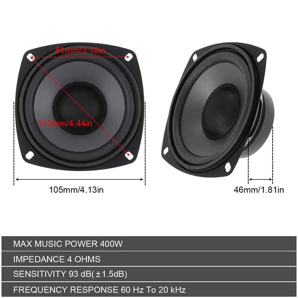 Altavoces para coche de 4/5/6, - Audio Universal Music reseña y precio