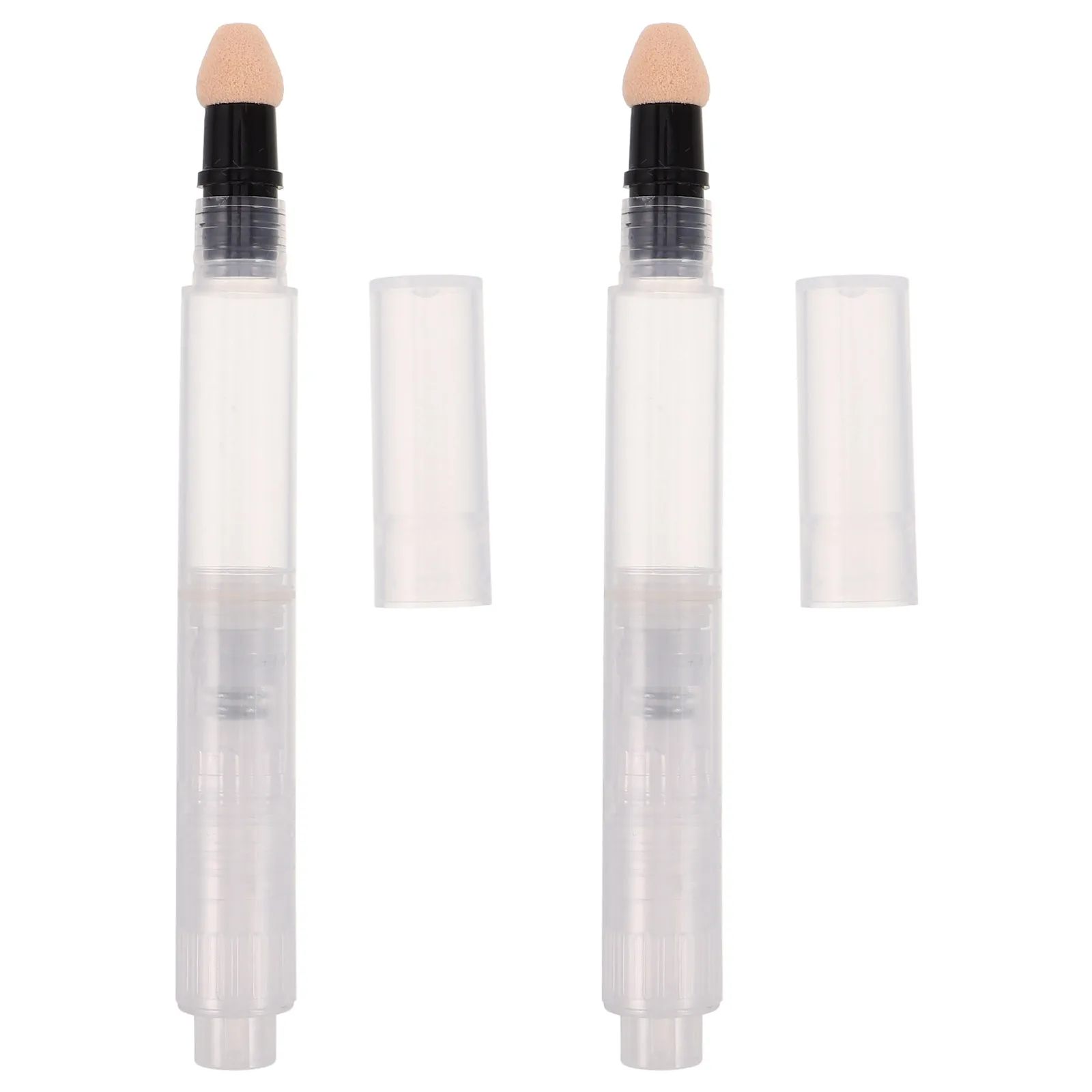 

2pcs Makeup Packaging Press Pen Lip Gloss Portable Applicator Blush Refillable Dispenser Women Multifunctional Travel Business