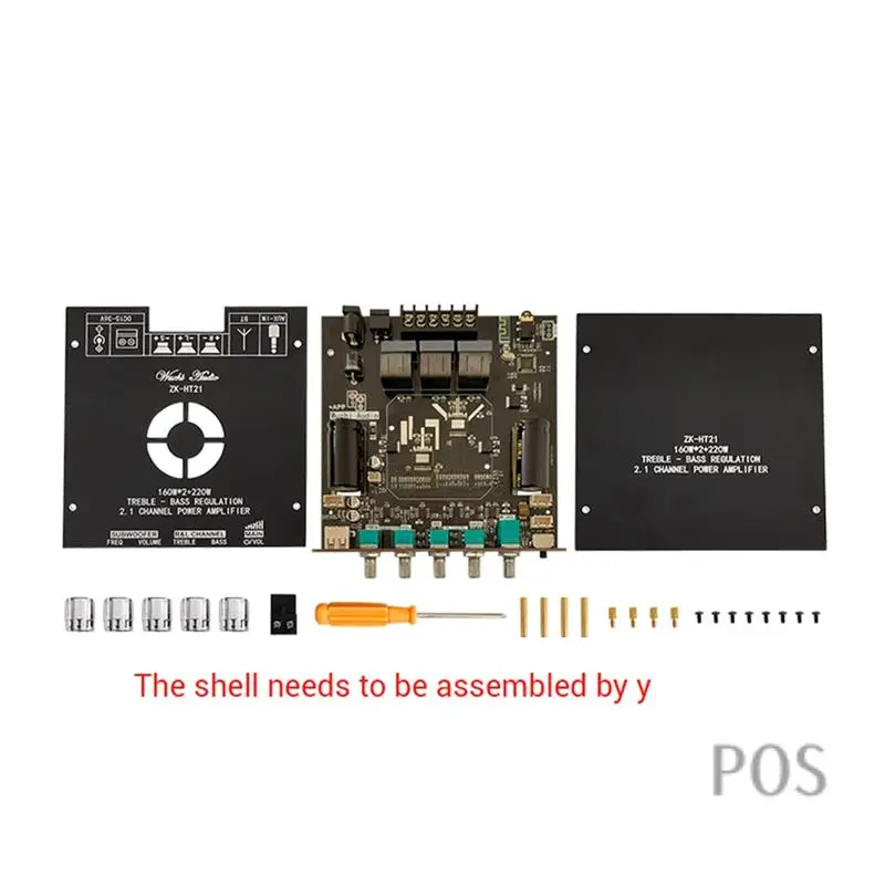 

HT21-3G Third Generation 2.1 Channel Bluetooth Power Amplifier Board TDA7498E Bluetooth Power Amplifier 160Wx2+220W-POS