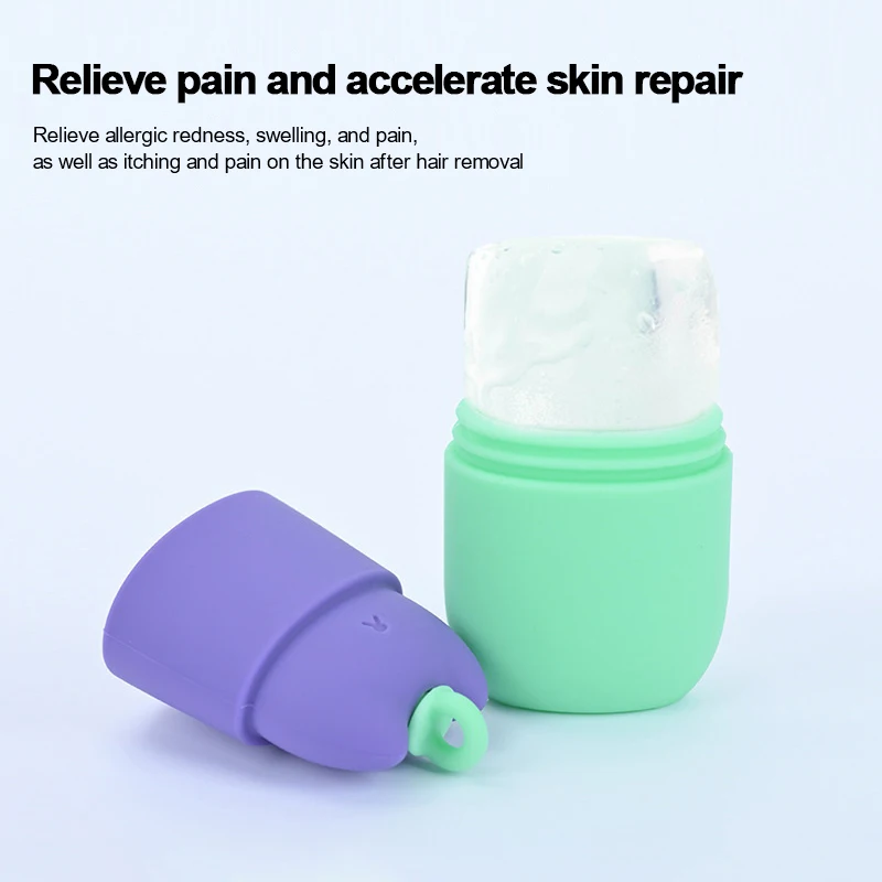 Silicone Ice Roller For Face Reusable Ice Face Massager For Women Girl Eliminate Facial Puffiness In The Morning Easy To Use