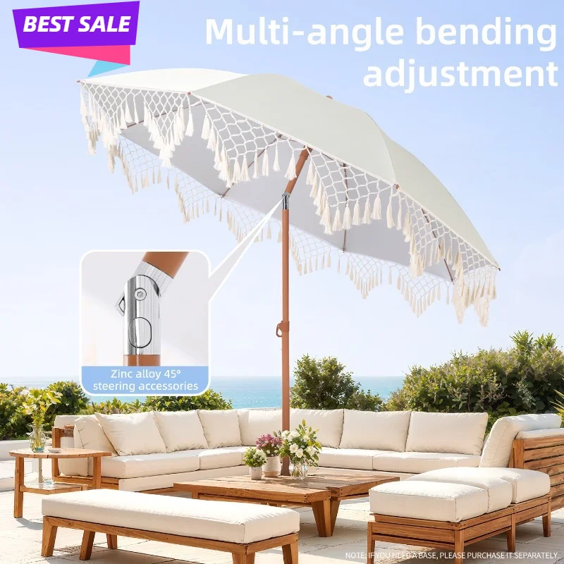 beach-umbrella-patio-sun-shade-pool-tassel-fringed-outdoor-parasol-garden-terrace-decor