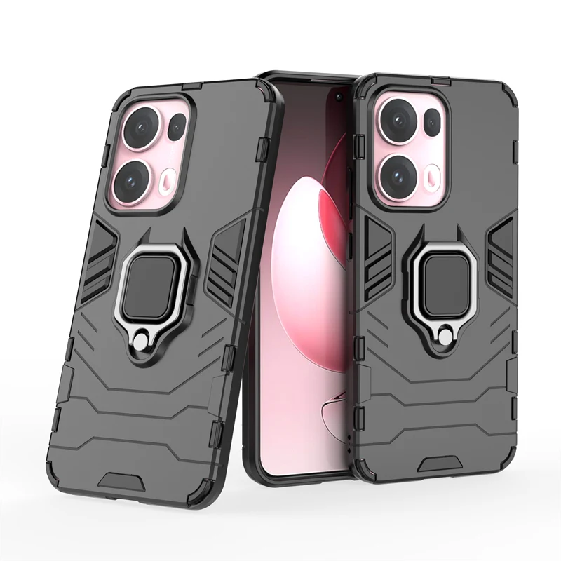 For OPPO Reno13 Pro Case For OPPO Reno13 Pro Cover Finger Ring Armor Back Shell Shockproof Hard Back Phone Case for Reno 13 Pro