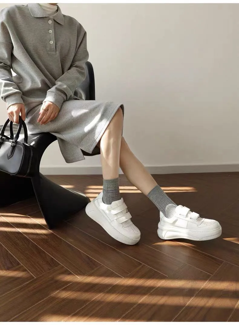 

Кроссовки Masichun High Version Face White: спортивные, повседневные, из натуральной кожи, в стиле Dad Shoes