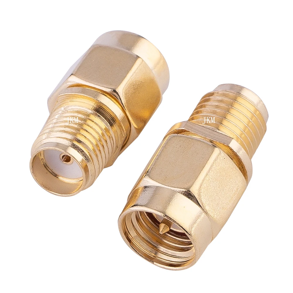 Adaptador Coaxial RF RP SMA macho hembra a RP SMA macho hembra, conector Coaxial, 1 unidad