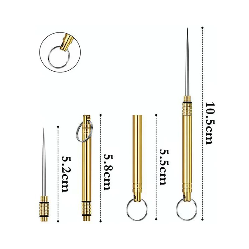 Outdoor Pocket Toothpick Titanium EDC Portable Mini Toothpick Fruit Fork Camping Tool Toothpick Tube Is More Durable Than Floss