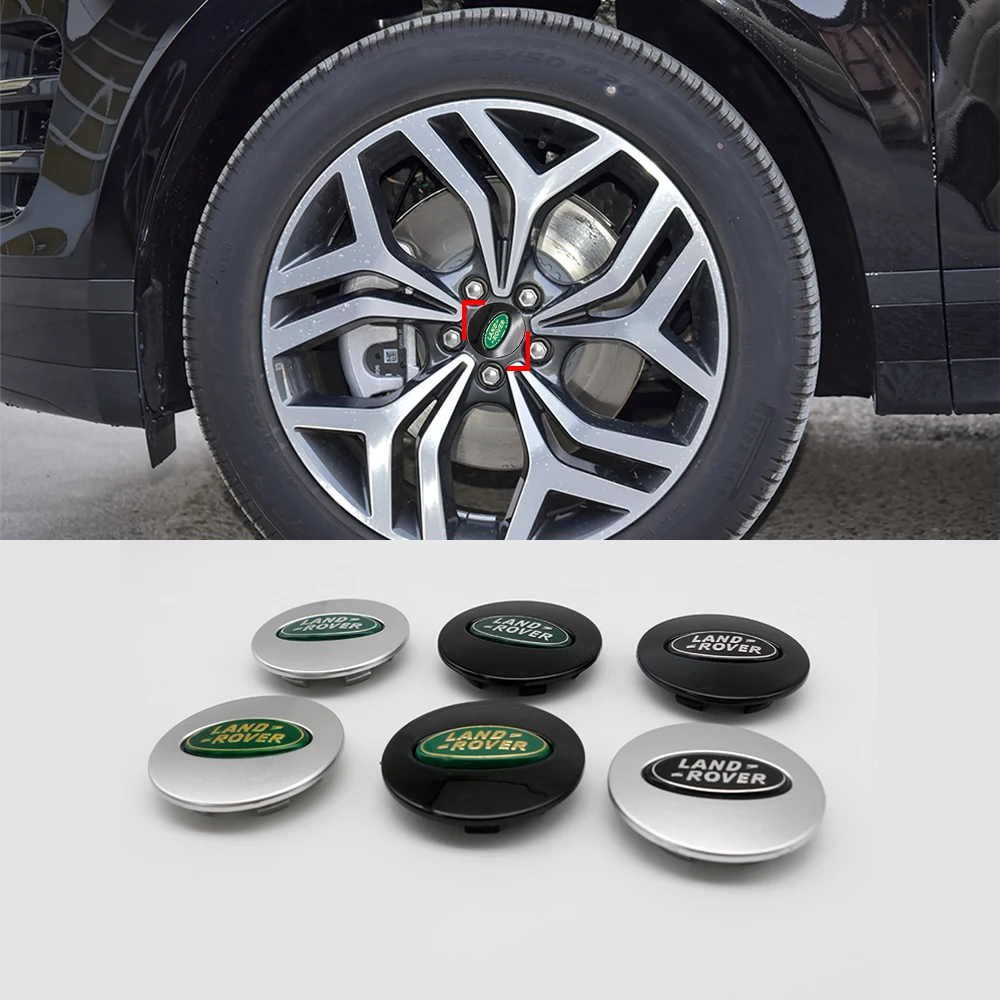 4pcs 62mm Car Emblem Badge Rims Logo Hub Caps For Land Rover Ranger Freelander Evoque Rover Sport Evoque L322 Caps Accessories