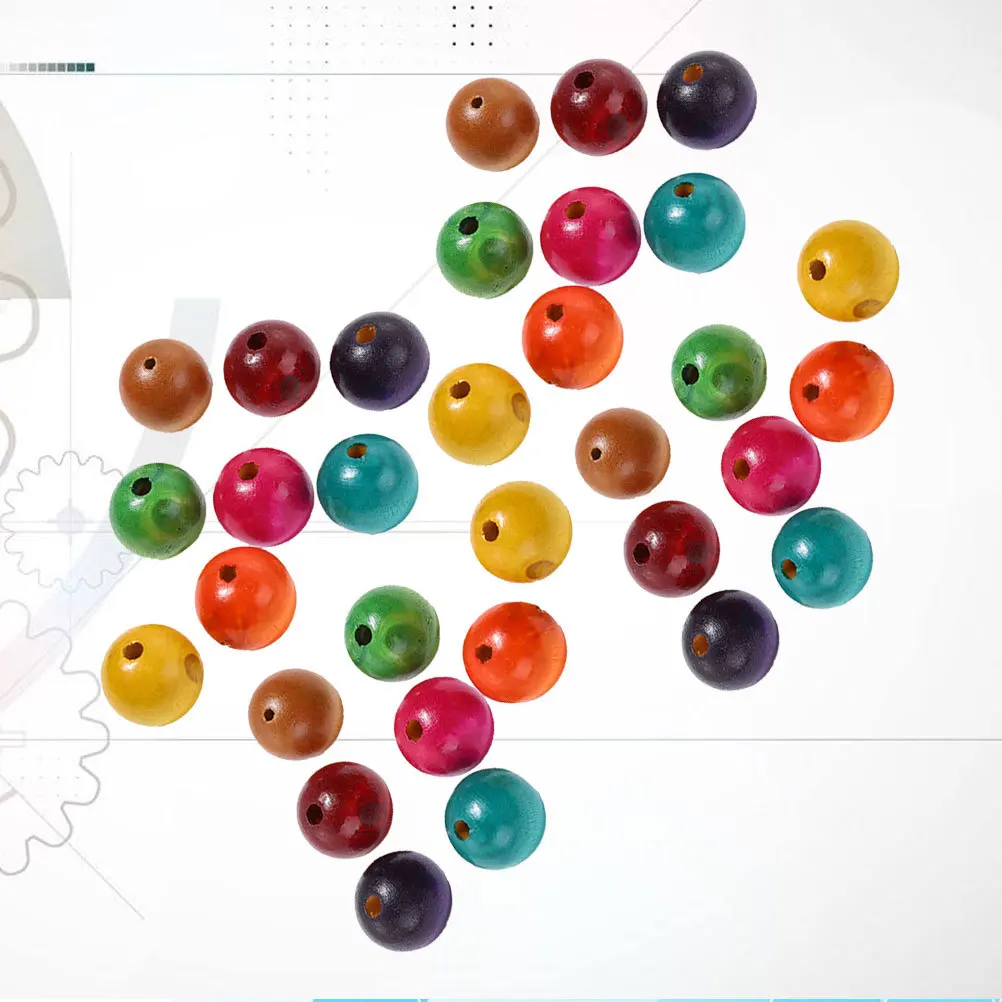 ลูกปัดไม้สี 600 ชิ้น ทรงกลม เรียบ สำหรับงาน DIY ทำเครื่องประดับจากไม้ธรรมชาติ อุปกรณ์เสริมสำหรับทำสร้อยข้อมือ สร้อยคอ พวงกุญแจ
