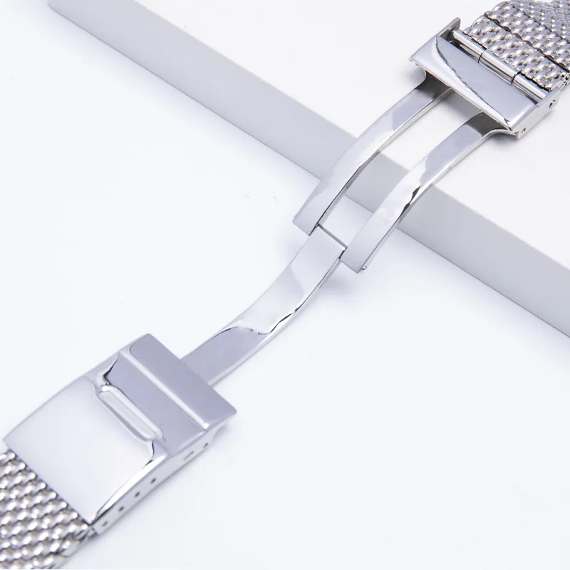 High Quality 316L Stainless Steel Watchband Solid Metal Band for Breitling AB2010 Watch Strap Men's Luxury 22 mm Mesh Bracele view 4