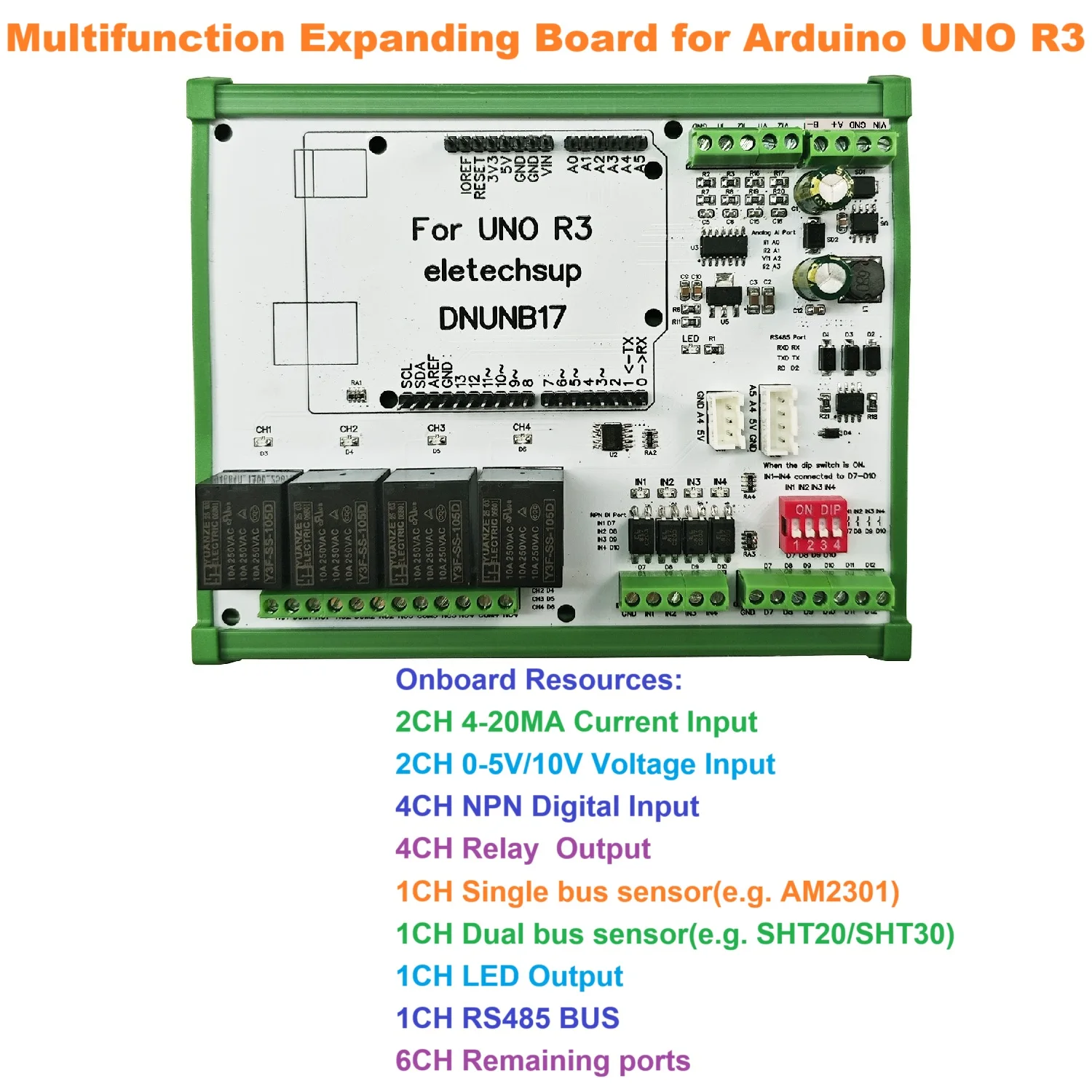Professional PLC Development Board for Arduino with Relay RS485 Analog IO Temperature & Humidity Module for Industrial Automatio