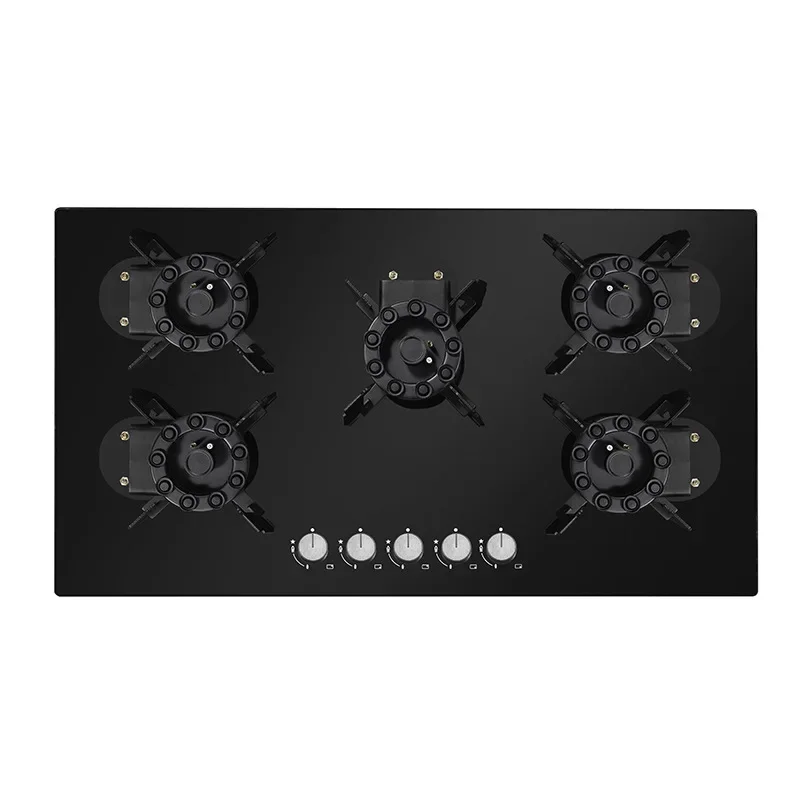 3-5 Burner Foldable Flip-Top, Built-in High-Power Gas Cooktop for Home Kitchen